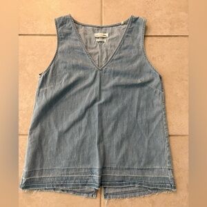 Rag & Bone Light Blue Denim V-Neck Top